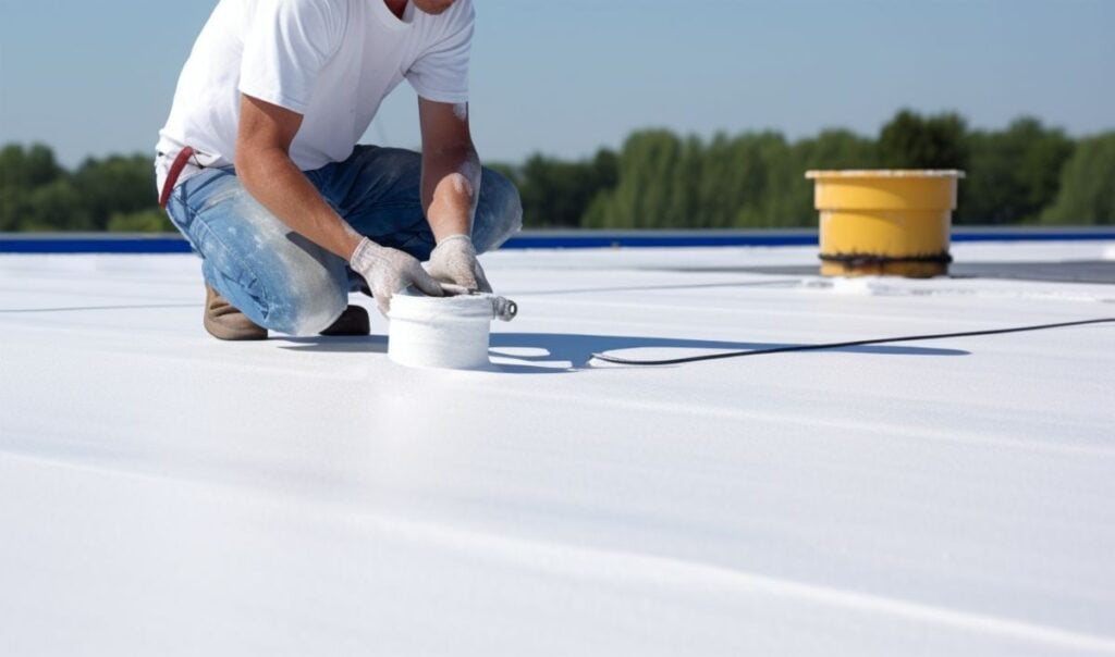 roofer applying sealant, Best Roof Sealants for Leaks: Top Tested Picks for 2026