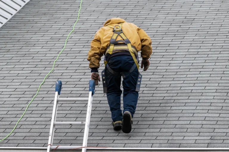 roofing contractor performs roof inspection after installation