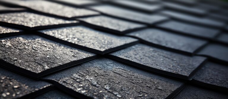 rubber shingles installed on a roof