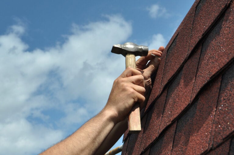 where to nail shingles