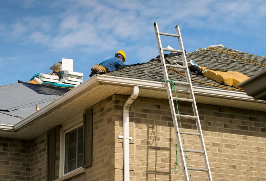 roofer working a new roof